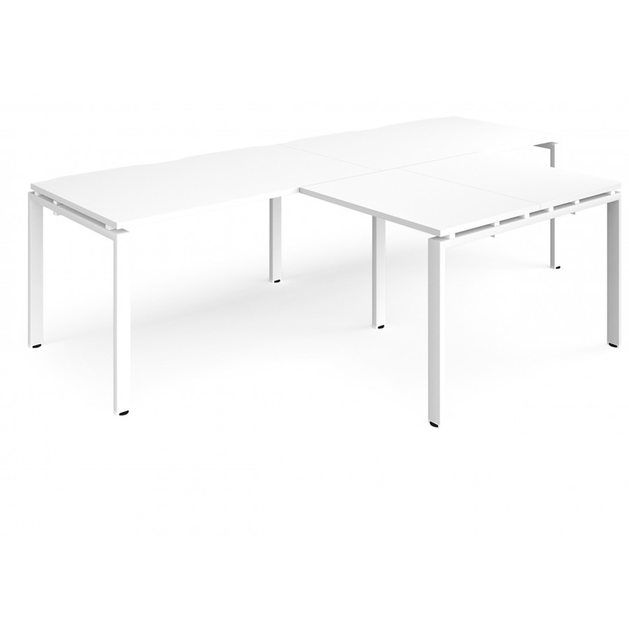 Adapt 2 Person  L Shape Desks with Return Unit